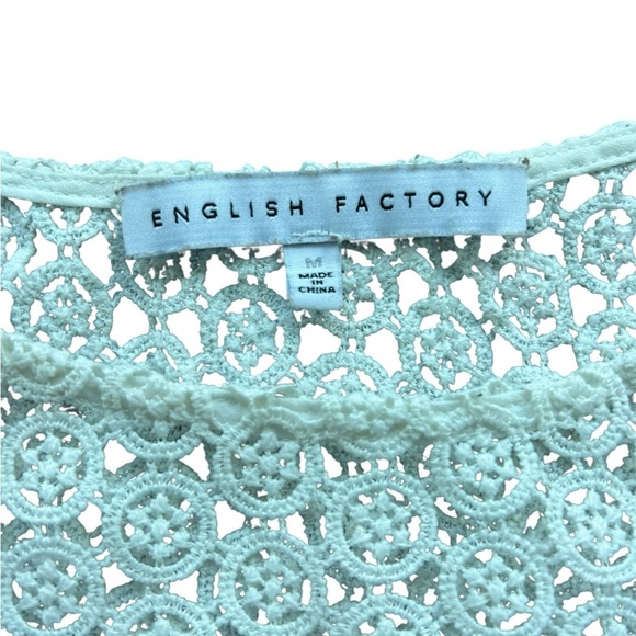 Anthropologie English factory white crochet cutout blouse - Picture 3 of 8